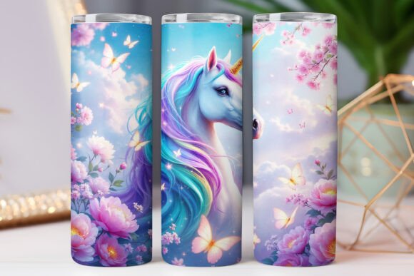 Colorful Unicorn Tumbler Wrap 20oz JPG Review