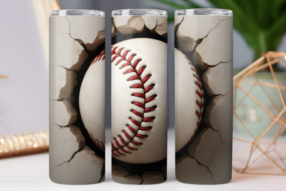 Crack Baseball Tumbler Wrap 20oz Skinny Review