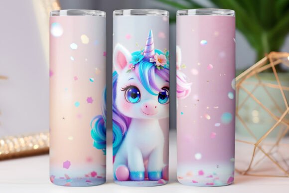 Cute Unicorn Tumbler Wrap 20oz Skinny Review