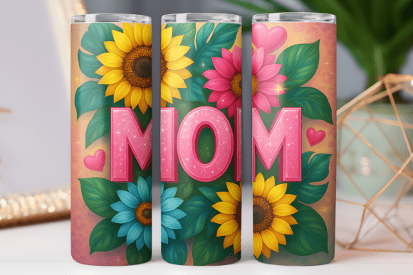 Floral Mom Mother Tumbler Wrap 20oz PNG Review