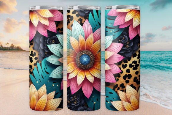 Leopard Glitter Tumbler Flower Wrap 20oz Review