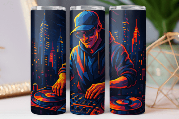 Music Dj Tumbler Wrap for 20oz Skinny Review