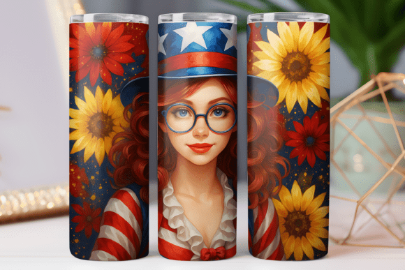 Patriotic Girl Tumbler Wrap 20oz Skinny Review