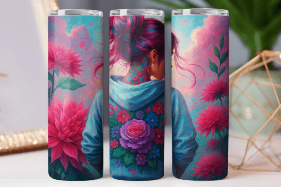 Rose Floral Women Vibe Tumbler Wrap PNG Review
