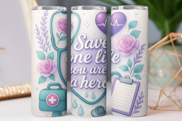 Saver Nurse Tumbler Wrap 20oz Skinny PNG Review