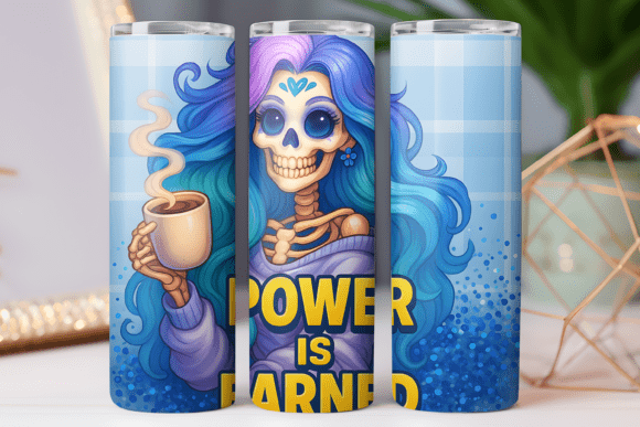 Skeleton Women Floral Quote Tumbler Wrap Review