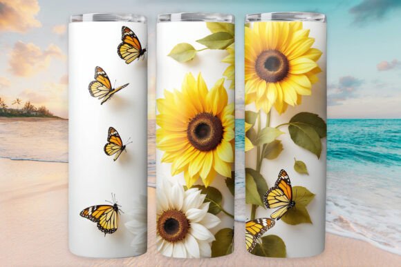 Sunflower Butterfly Tumbler Wrap 20oz Review