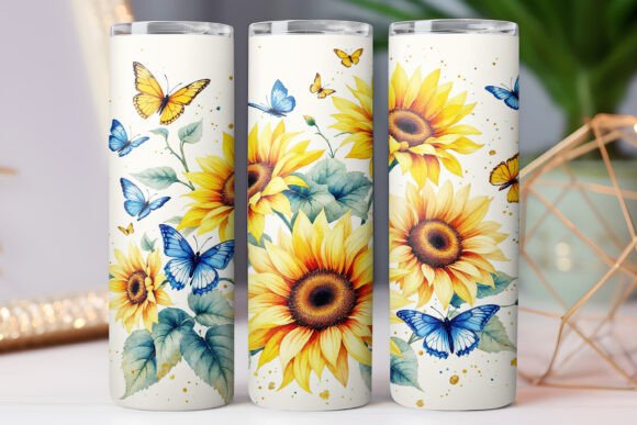 Sunflower Tumbler Wrap for 20oz Skinny
