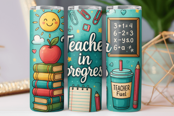 Teacher Tumbler Wrap Skinny 20oz Art Png Review