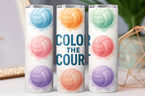 Volleyball Pattern Tumbler Wrap 20oz PNG Review