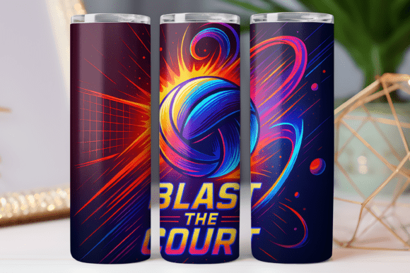 Volleyball Tumbler Wrap 20oz PNG Design Review