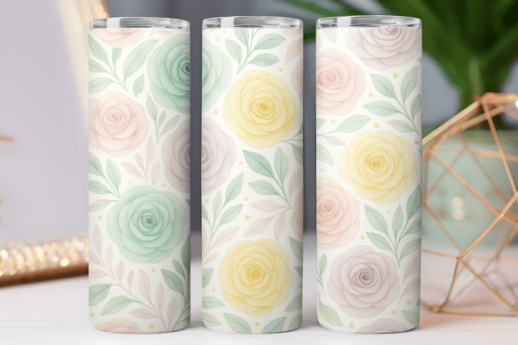 Watercolor Pattern Tumbler Wrap Design Review