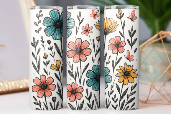 Wildflower Pattern Tumbler Wrap Print Review